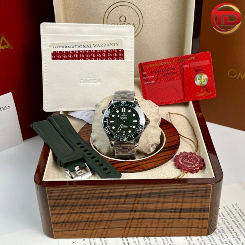 ĐỒNG HỒ NAM OMEGA REP 11 SEAMASTER 300M MẶT SỐ XANH RÊU 42MM
