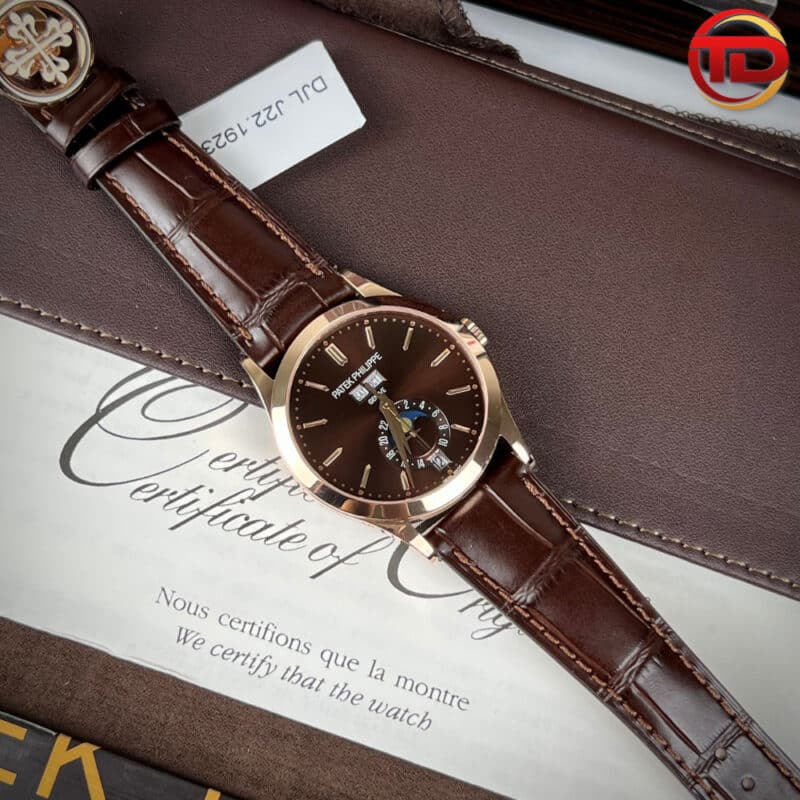 ĐỒNG HỒ PATEK PHILIPPE 5396R MẶT SỐ CHOCOLATE BỌC VÀNG HỒNG 38.5MM