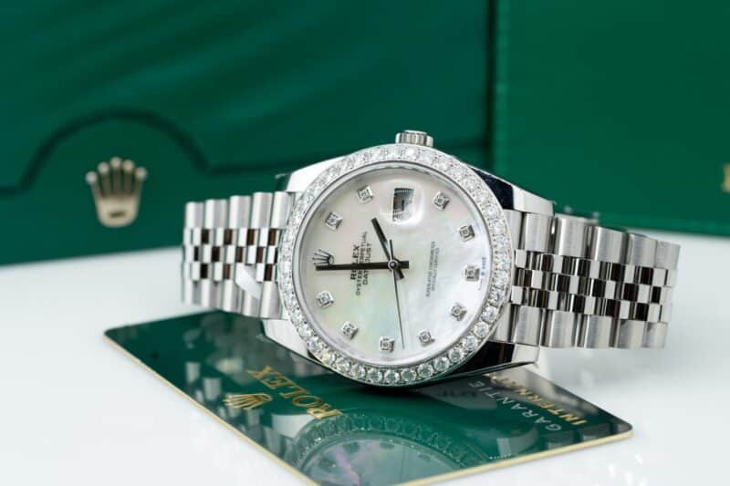 ĐỒNG HỒ ROLEX DATEJUST REP 11 MẶT SỐ MOP NIỀNG KIM CƯƠNG MOISSANITE CLEAN FACTORY
