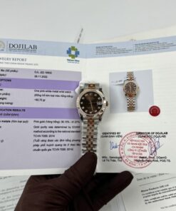 ĐỒNG HỒ ĐÔI ROLEX DATEJUST BỌC VÀNG 18K MẶT SỐ SOCOLA 31-41MM