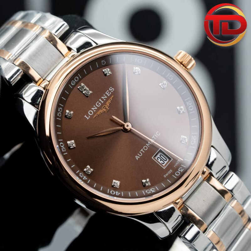 ĐỒNG HỒ LONGINES MASTER COLLECTION REP 11 MẶT SOCOLA CỌC SỐ ĐÍNH ĐÁ