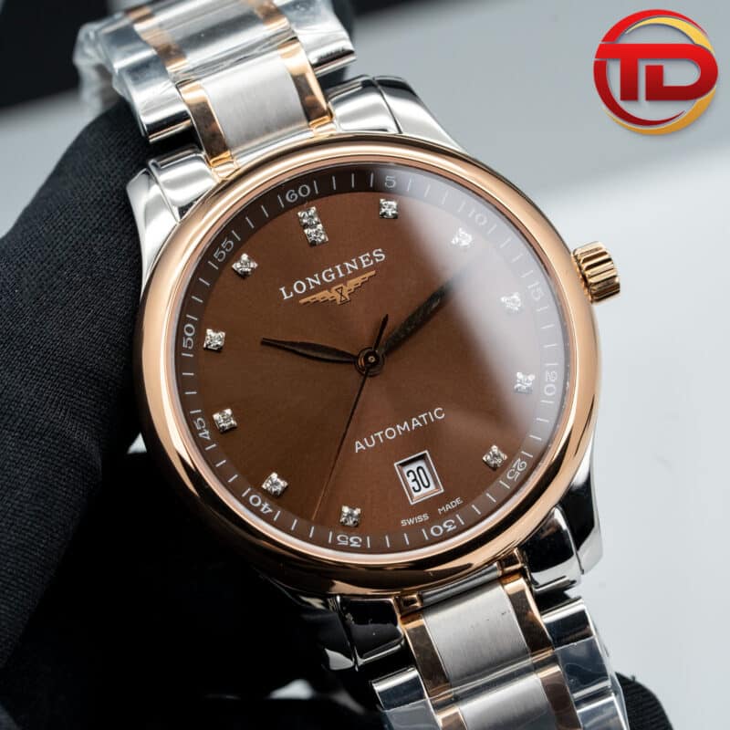 ĐỒNG HỒ LONGINES MASTER COLLECTION REP 11 MẶT SOCOLA CỌC SỐ ĐÍNH ĐÁ