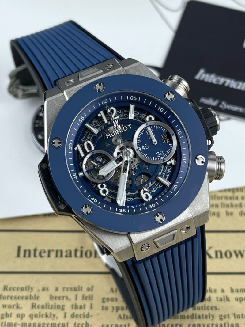 ĐỒNG HỒ HUBLOT BIG BANG UNICO REP 11 VỎ TITANIUM MÀU XANH