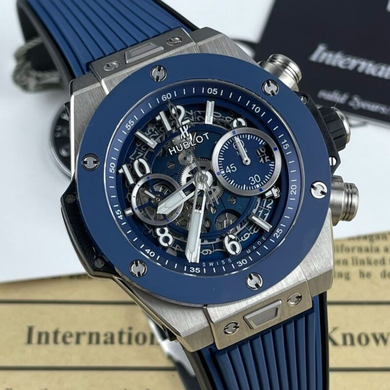 ĐỒNG HỒ HUBLOT BIG BANG UNICO REP 11 VỎ TITANIUM MÀU XANH