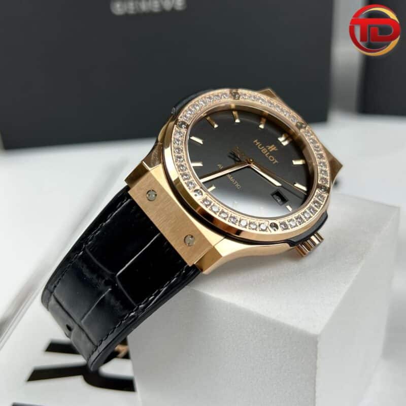 ĐỒNG HỒ HUBLOT CLASSIC FUSION SIÊU CẤP VÀNG HỒNG VIỀN ĐÍNH ĐÁ