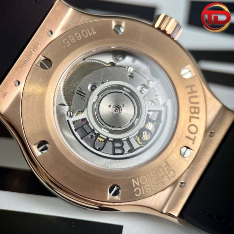 ĐỒNG HỒ HUBLOT CLASSIC FUSION SIÊU CẤP VÀNG HỒNG VIỀN ĐÍNH ĐÁ