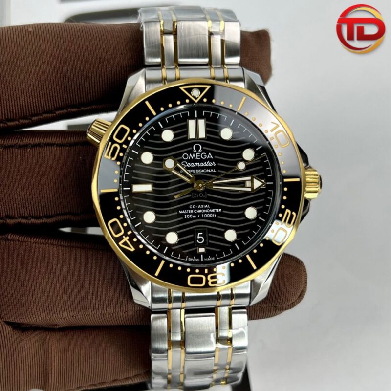 ĐỒNG HỒ OMEGA REP 11 SEAMASTER 300M MÁY THỤY SỸ DEMI VÀNG 42MM