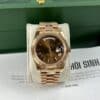 ĐỒNG HỒ ROLEX DAY-DATE MẶT CHOCOLATE CỌC SỐ LA MÃ FAKE 1:1 EW FACTORY
