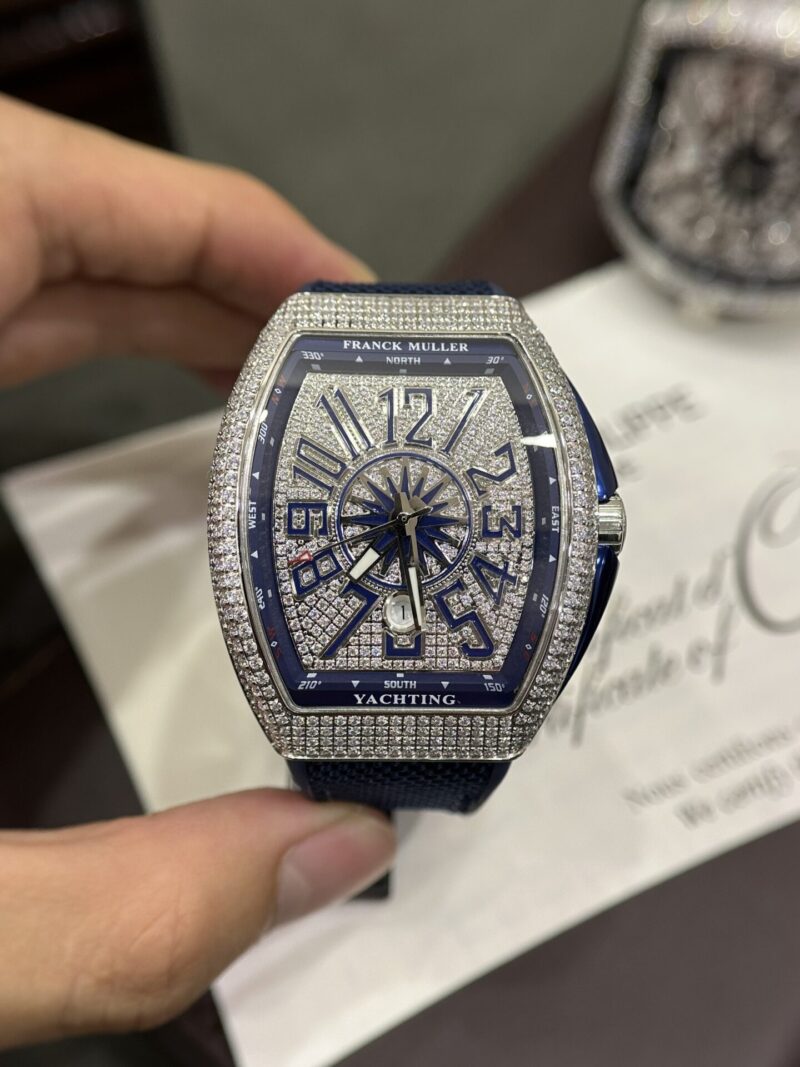 ĐỒNG HỒ FRANCK MULLER VANGUARD V45 YACHTING REPLICA 1:1 ĐÍNH ĐÁ