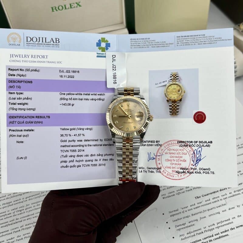 ĐỒNG HỒ ROLEX DATEJUST 126233 BỌC VÀNG 18K REP 11 MÁY THỤY SỸ