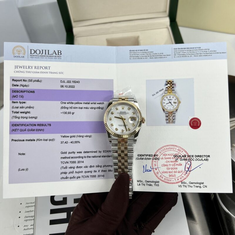 ROLEX DATEJUST FAKE 1:1 MÁY THỤY SỸ BỌC VÀNG 18K MẶT SỐ VỎ TRAI