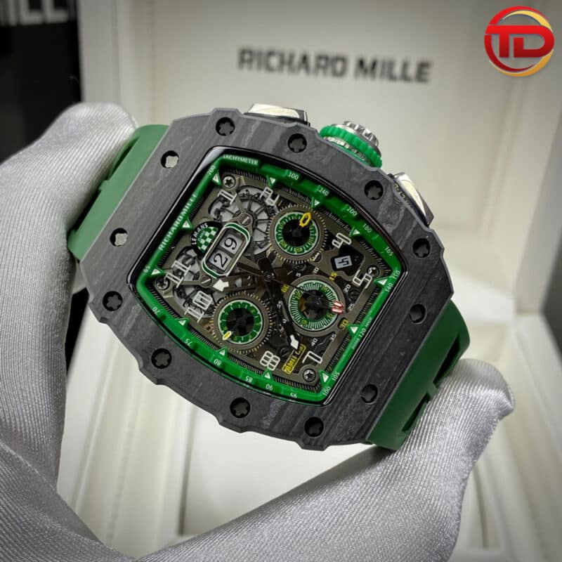 ĐỒNG HỒ RICHARD MILLE RM11-03RG/003 VỎ CARBON REP 11 MÀU XANH 44MM
