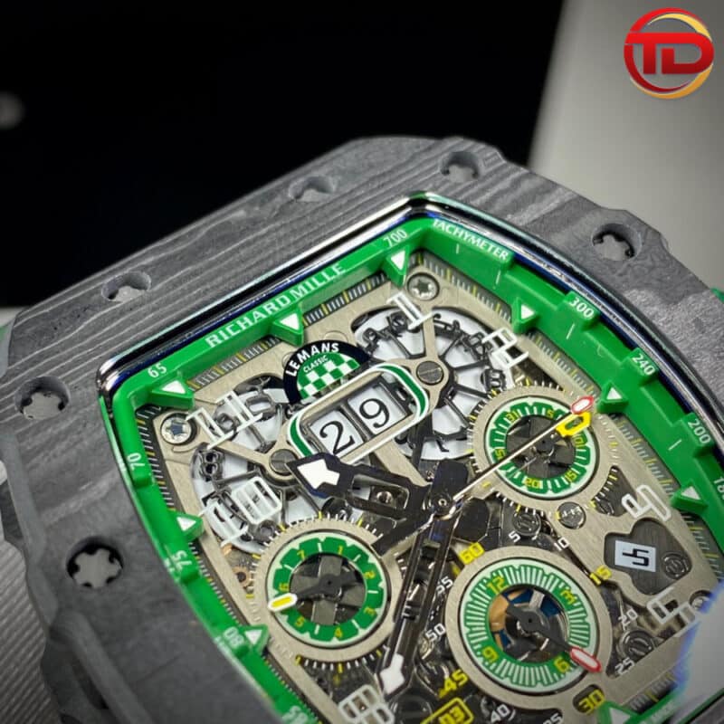 ĐỒNG HỒ RICHARD MILLE RM11-03RG/003 VỎ CARBON REP 11 MÀU XANH 44MM