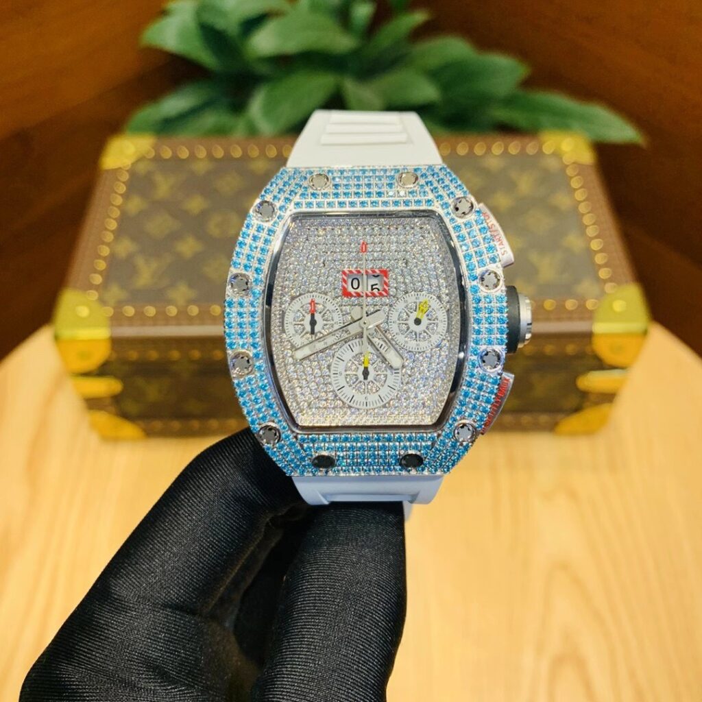 ĐỒNG HỒ RICHARD MILLE RM 011 REPLICA SIÊU CẤP CHRONOGRAPH ĐÍNH FULL ĐÁ