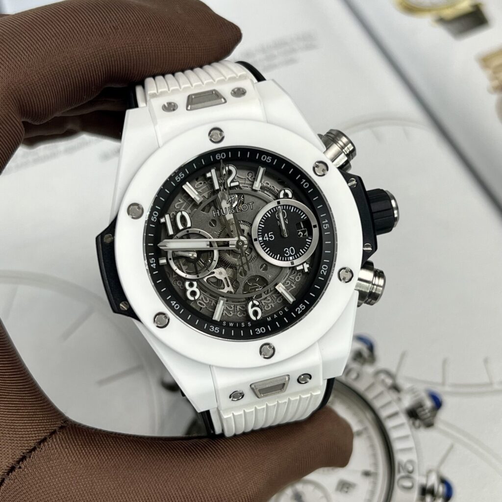 ĐỒNG HỒ HUBLOT BIG BANG UNICO REP 11 VỎ GỐM CERAMIC TRẮNG