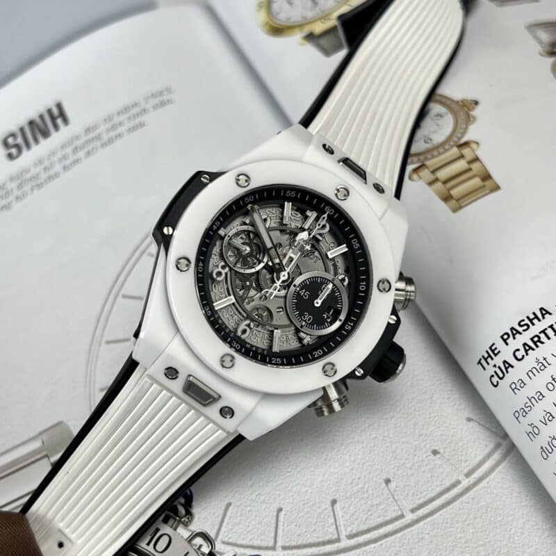 ĐỒNG HỒ HUBLOT BIG BANG UNICO REP 11 VỎ GỐM CERAMIC TRẮNG