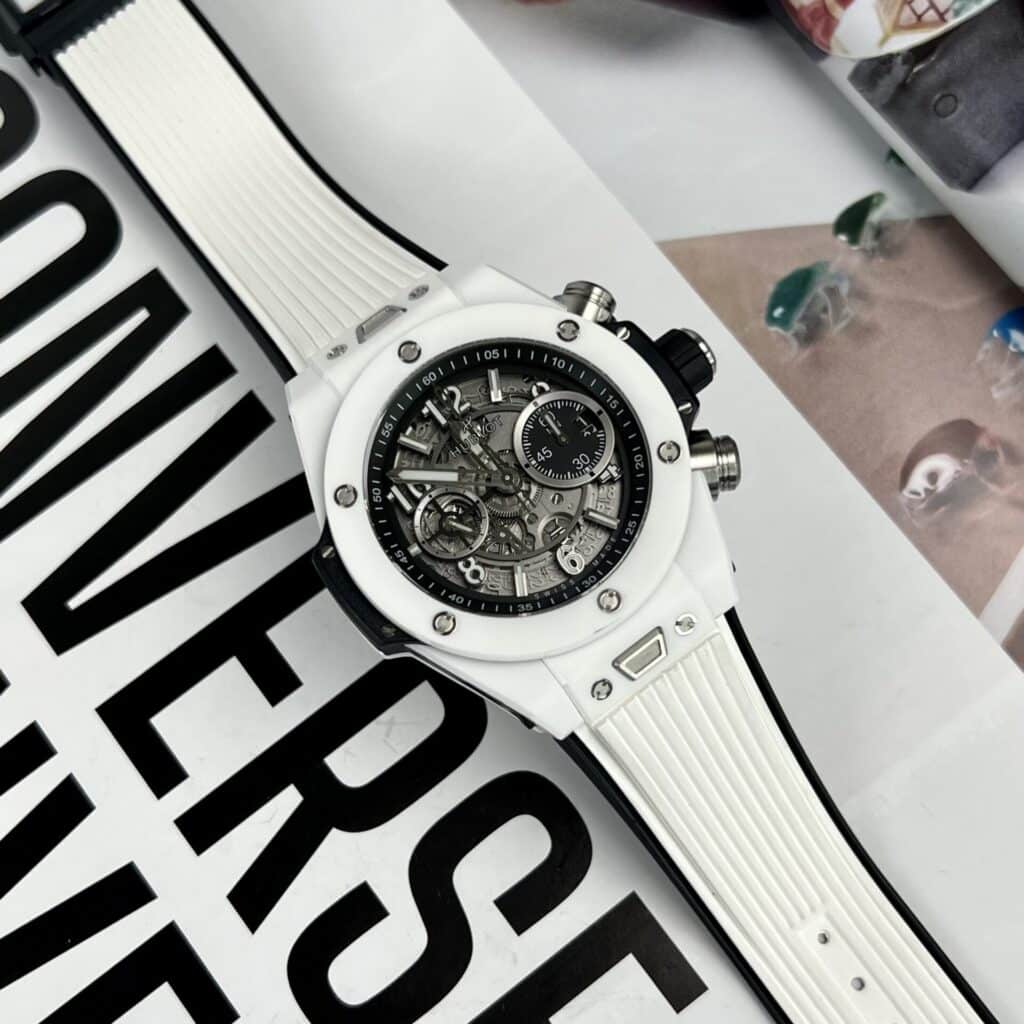 ĐỒNG HỒ HUBLOT BIG BANG UNICO REP 11 VỎ GỐM CERAMIC TRẮNG