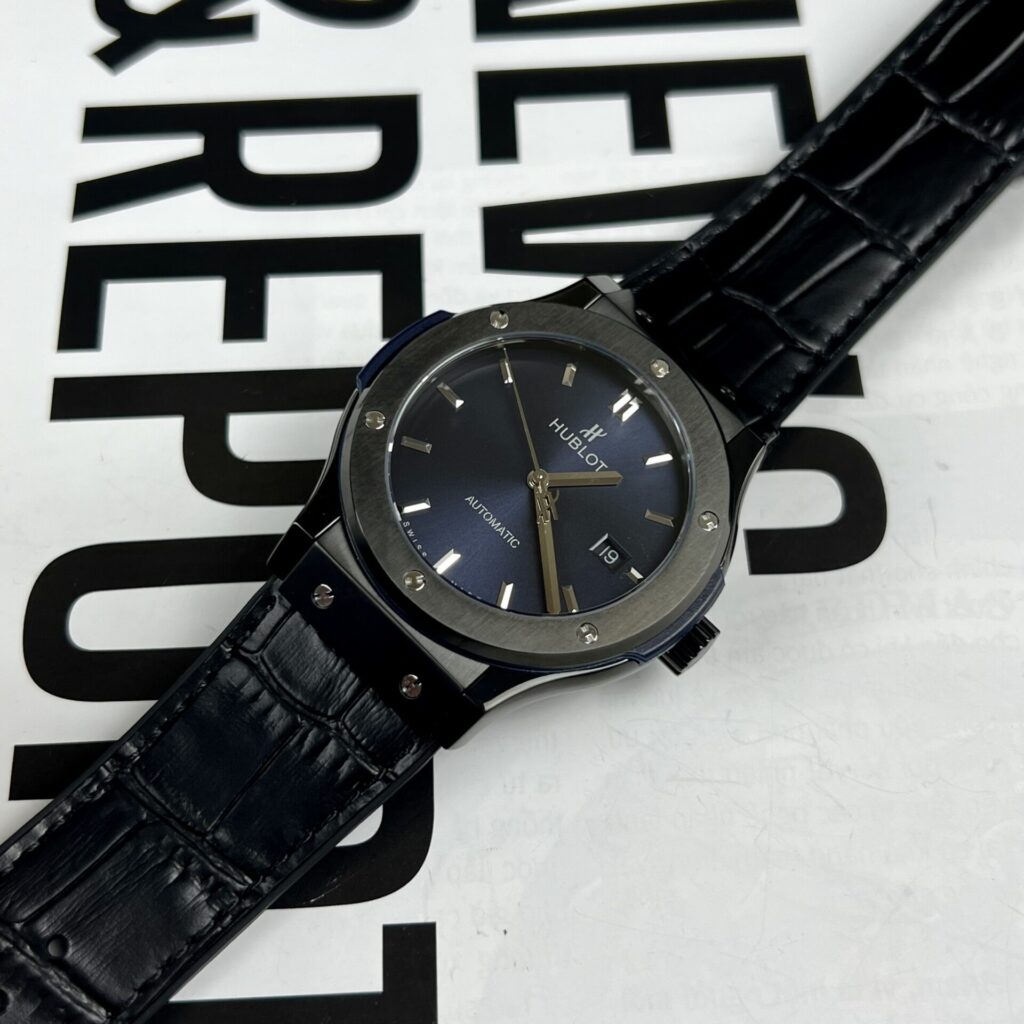 ĐỒNG HỒ HUBLOT CLASSIC FUSION MẶT XANH VỎ CERAMIC REP 1:1 GS FACTORY