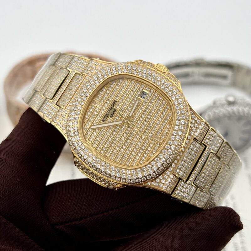 ĐỒNG HỒ PATEK PHILIPPE NAUTILUS 5719 ĐÍNH FULL ĐÁ REPLICA 11 MS FACTORY