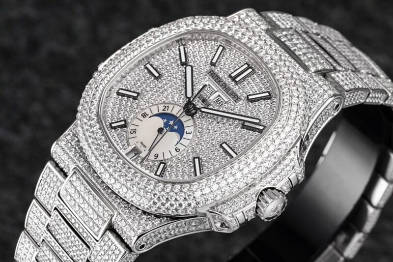 ĐỒNG HỒ PATEK PHILIPPE NAUTILUS 5726/1A-014 REPLCIA 1:1 FULL ĐÁ R8 FACTORY