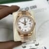 ĐỒNG HỒ ROLEX DAY-DATE MẶT TRẮNG MẠ VÀNG HỒNG REP 11 EW FACTORY