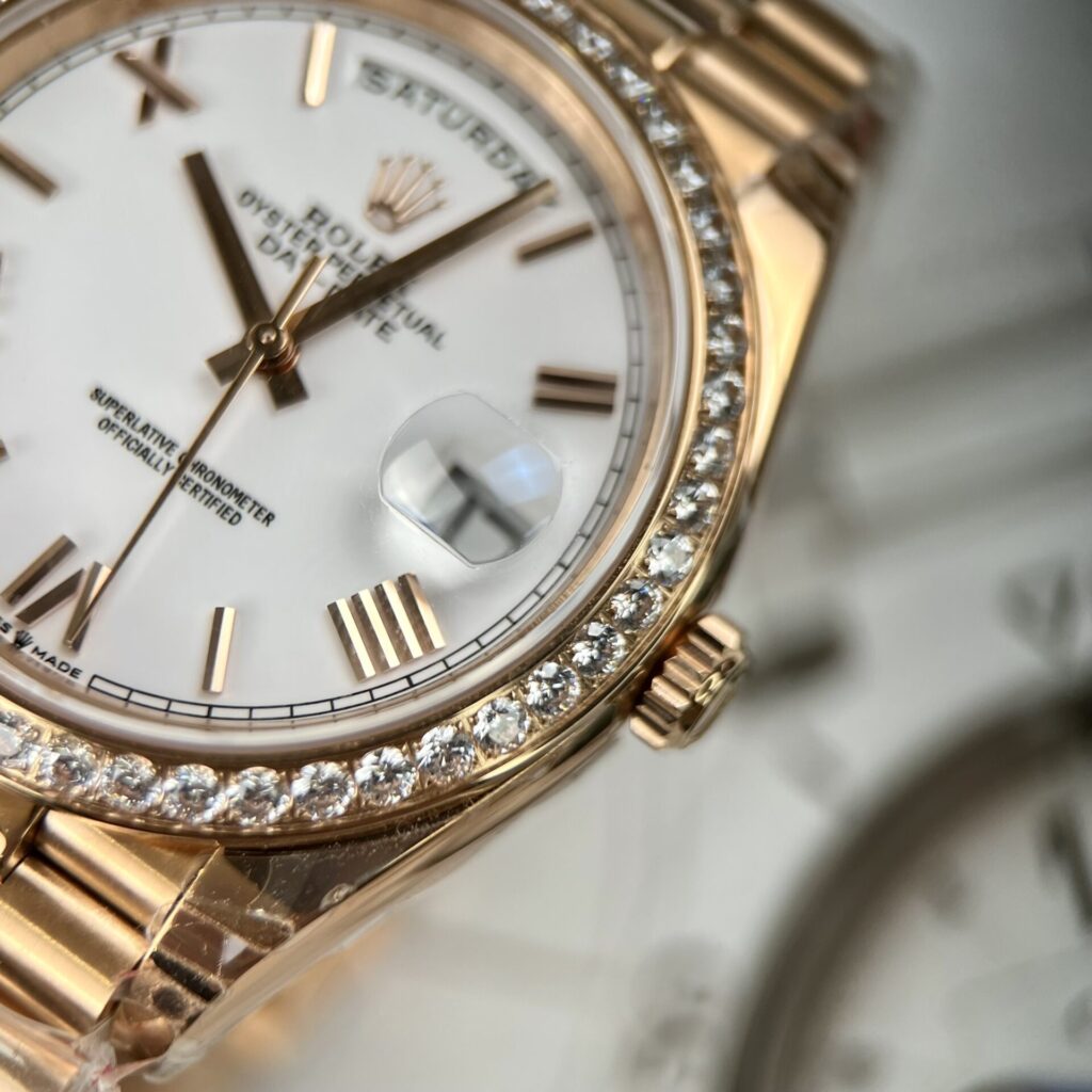 ĐỒNG HỒ ROLEX DATEJUST MẶT TRẮNG MẠ VÀNG HỒNG REP 11 EW FACTORY