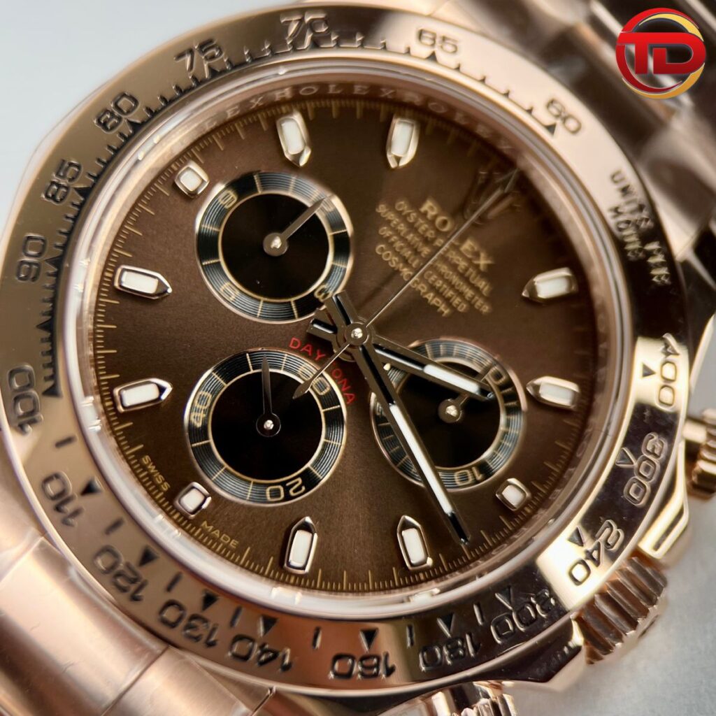 ĐỒNG HỒ ROLEX REP 1:1 DAYTONA BỌC VÀNG VIP MẶT SỐ SOCOLA