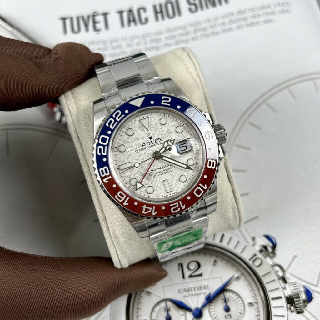 ĐỒNG HỒ ROLEX GMT-MASTER II PEPSI MẶT THIÊN THẠCH REPLICA CAO CẤP