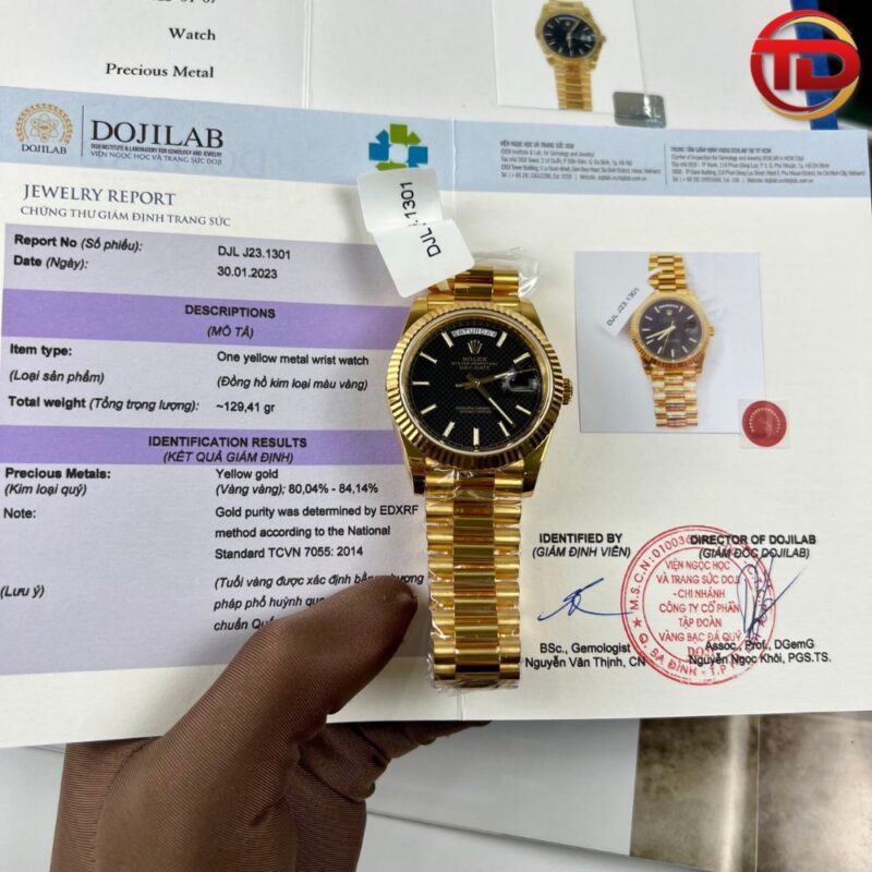 ĐỒNG HỒ ROLEX REP 1:1 DAY-DATE 228238 BỌC VÀNG 18K GM FACTORY