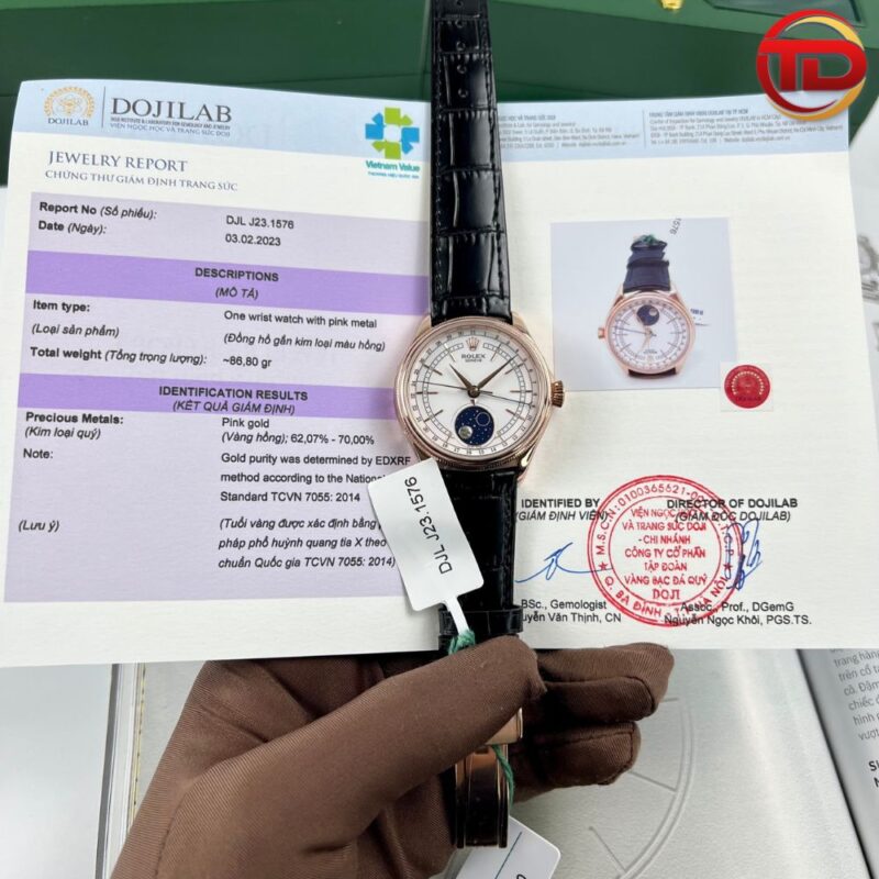 ĐỒNG HỒ ROLEX REP 11 CELLINI MOONPHASE 50535 BỌC VÀNG 18K