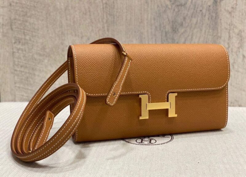 TÚI XÁCH HM CONSTANCE SLIM ESPOM CLUCHT WOC 2023 SIÊU CẤP FULLBOX MÀU NÂU