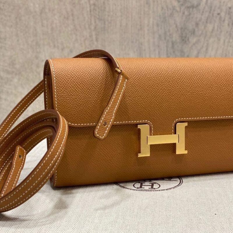 TÚI XÁCH HM CONSTANCE SLIM ESPOM CLUCHT WOC 2023 SIÊU CẤP FULLBOX MÀU NÂU