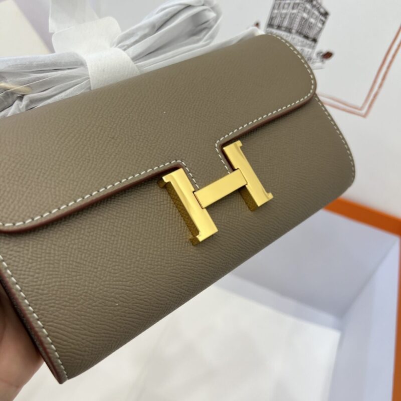 TÚI XÁCH HM CONSTANCE SLIM ESPOM CLUCHT WOC 2023 SIÊU CẤP FULLBOX MÀU NÂU XÁM