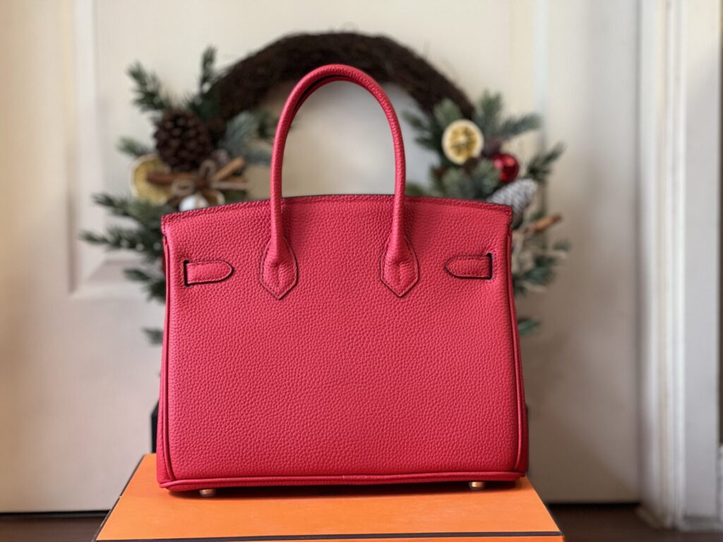 TÚI XÁCH HM BIRKIN TOGONGUYÊN BẢN TAG BẠC SUPER VIP LIKE AUTH FULL BOX MÀU ĐỎ HỒNG