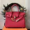 TÚI XÁCH HM BIRKIN TOGONGUYÊN BẢN TAG BẠC SUPER VIP LIKE AUTH FULL BOX MÀU ĐỎ HỒNG