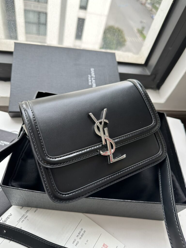 TÚI YSL SAINT LAURENT SOLFERINO MEDIUM SATCHEL NGUYÊN BẢN DA ĐEN FULLBOX