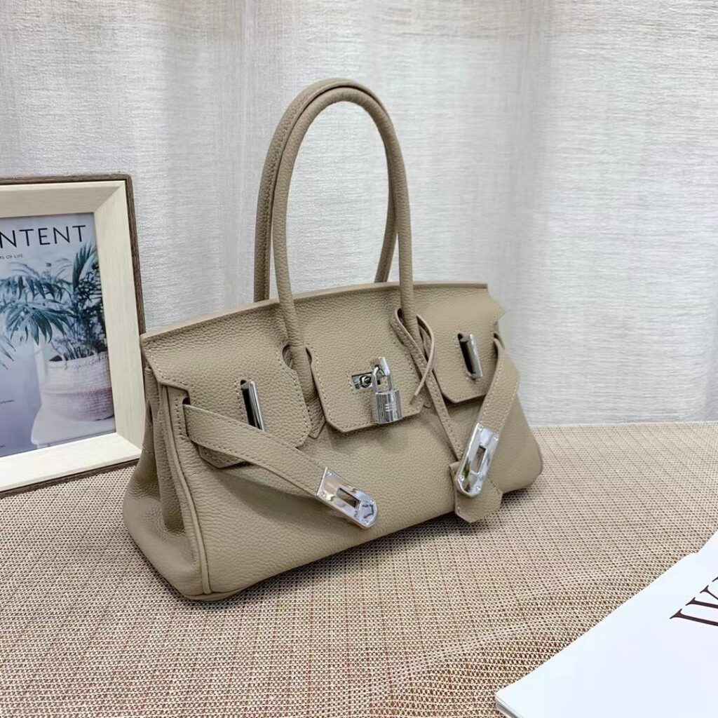 TÚI XÁCH NỮ HM SIÊU CẤP HERMES BRIGITTE HORIZONTAL BIRKIN SHOULDER BAG MÀU XÁM