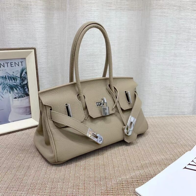 TÚI XÁCH NỮ HM SIÊU CẤP HERMES BRIGITTE HORIZONTAL BIRKIN SHOULDER BAG MÀU XÁM
