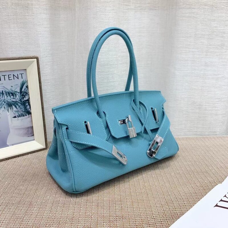 TÚI XÁCH NỮ HM SIÊU CẤP HERMES BRIGITTE HORIZONTAL BIRKIN SHOULDER BAG MÀU XANH DƯƠNG