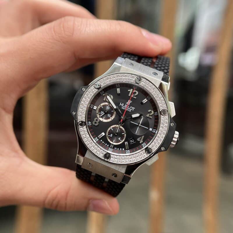 ĐỒNG HỒ HUBLOT BIG BANG STEEL DIAMONDS ĐÍNH ĐÁ FAKE 1:1 HB FACTORY