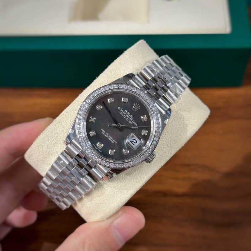 ĐỒNG HỒ ROLEX DATEJUST 116234 NIỀNG ĐÁ MẶT XÀ CỪ TÍM FAKE 1:1 CAO CẤP
