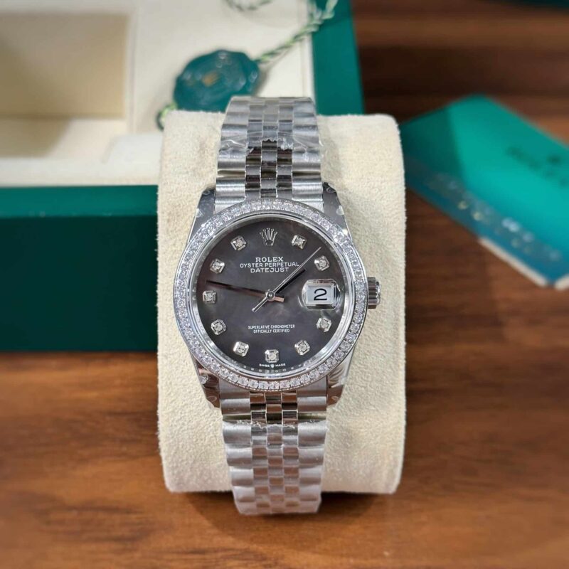 ĐỒNG HỒ ROLEX DATEJUST 116234 NIỀNG ĐÁ MẶT XÀ CỪ TÍM FAKE 1:1 CAO CẤP