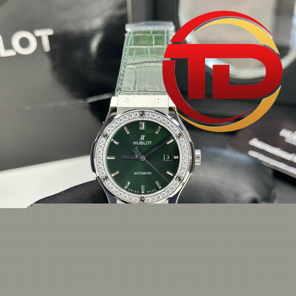 ĐỒNG HỒ NAM HUBLOT CLASSIC FUSION MÀU XANH NIỀNG ĐÁ REP 1:1 HB FACTORY