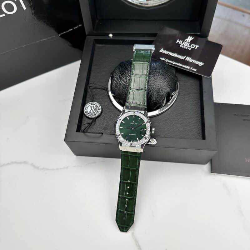 ĐỒNG HỒ NAM HUBLOT CLASSIC FUSION MÀU XANH NIỀNG ĐÁ REP 1:1 HB FACTORY