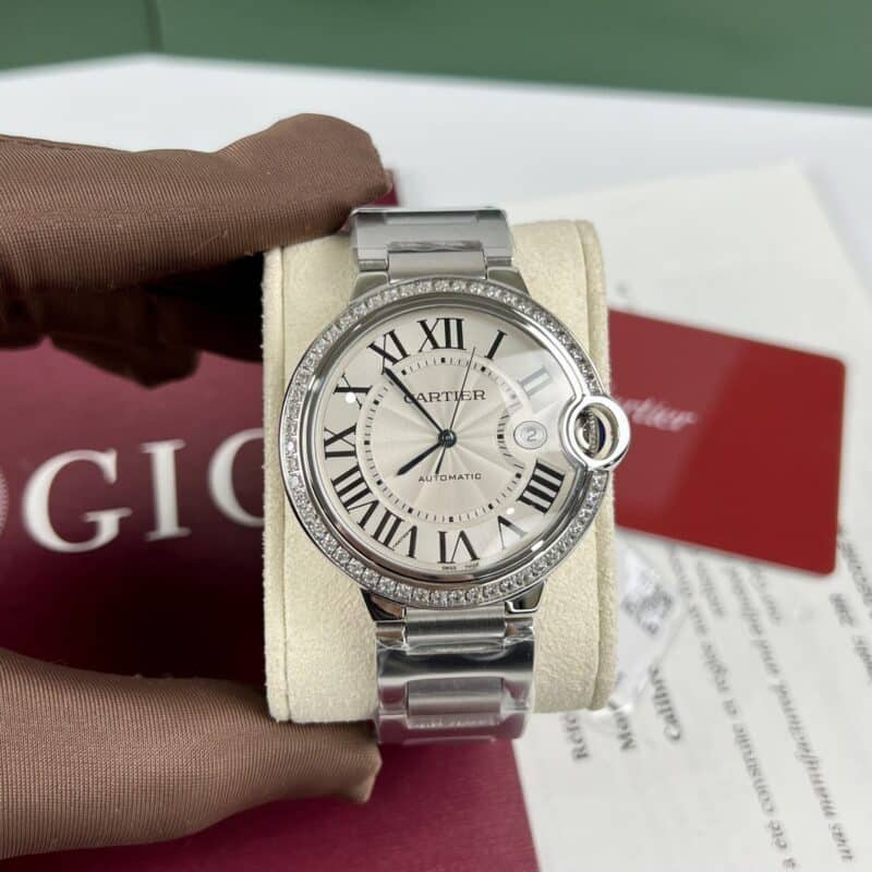ĐỒNG HỒ CARTIER BALLON BLEU W4BB0023 NIỀNG ĐÁ REPLICA 1:1 NỮ