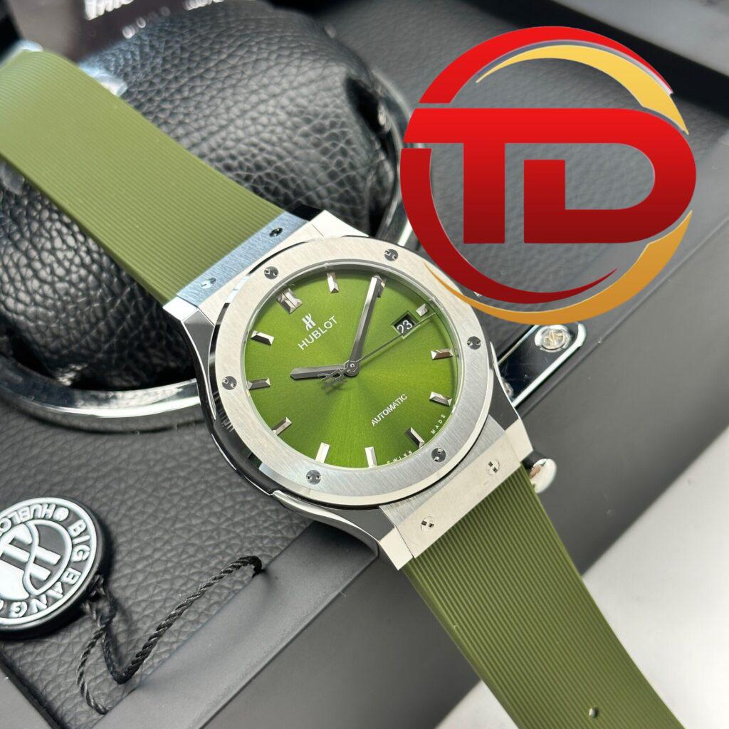 ĐỒNG HỒ HUBLOT CLASSIC FUSION MÀU XANH LÁ MẠ REP 1:1 JJ FACTORY