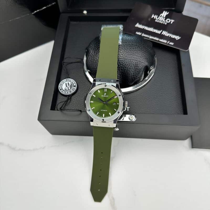 ĐỒNG HỒ HUBLOT CLASSIC FUSION MÀU XANH LÁ MẠ REP 1:1 JJ FACTORY