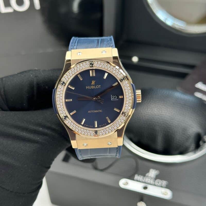 ĐỒNG HỒ HUBLOT CLASSIC FUSION KING GOLD NIỀNG ĐÁ FAKE