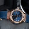 ĐỒNG HỒ HUBLOT CLASSIC FUSION NIỀNG KIM CƯƠNG MOISSANITE MÀU XANH LAM