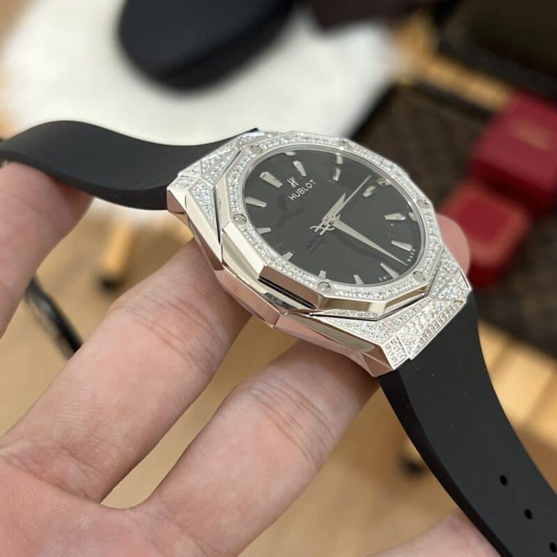 ĐỒNG HỒ HUBLOT CLASSIC FUSION ORLINSKI MÀU ĐEN ĐÍNH ĐÁ REP 1:1